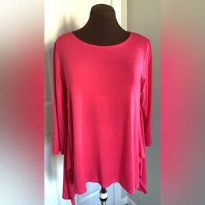 Lisa Bayne ArtfulHome Lagenlook bright Pink top large